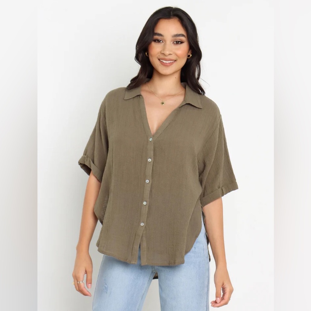 Petal & Pup Dion Top in Olive | Size 4